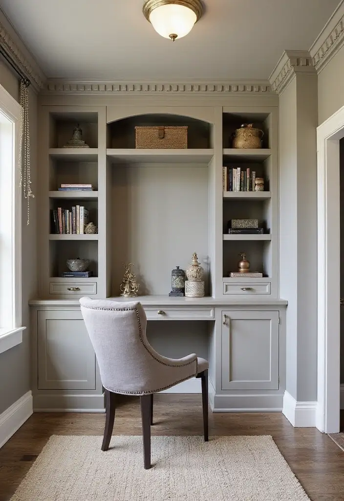 15 Home Office Retreats That'll Skyrocket Your Productivity (and Look Amazing!) - 9. Custom Built-Ins