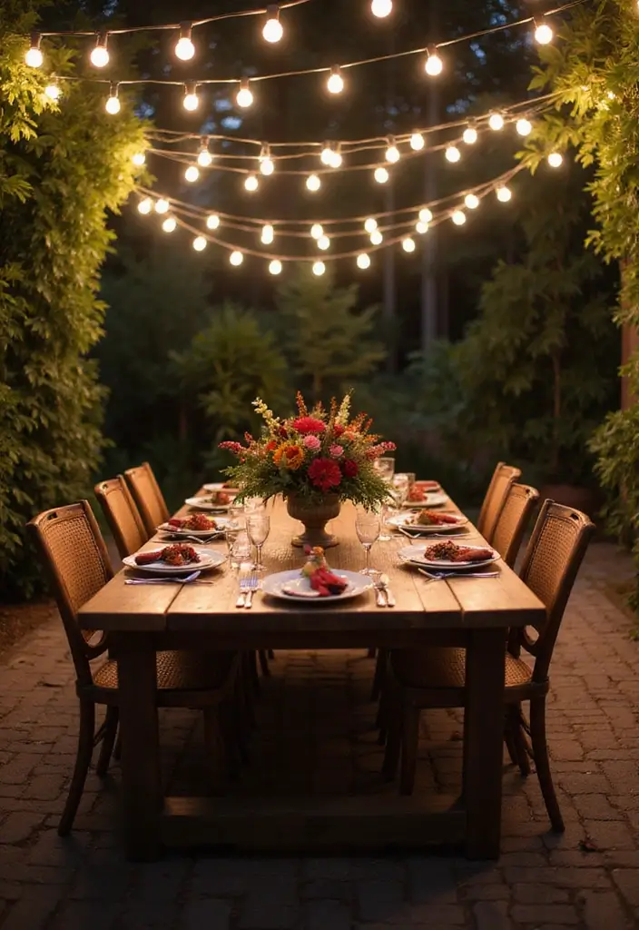 18 Backyard Decor Ideas That'll Turn Your Outdoor Space Into a Paradise (You’ll Want #12!) - 14. Outdoor Dining Setup