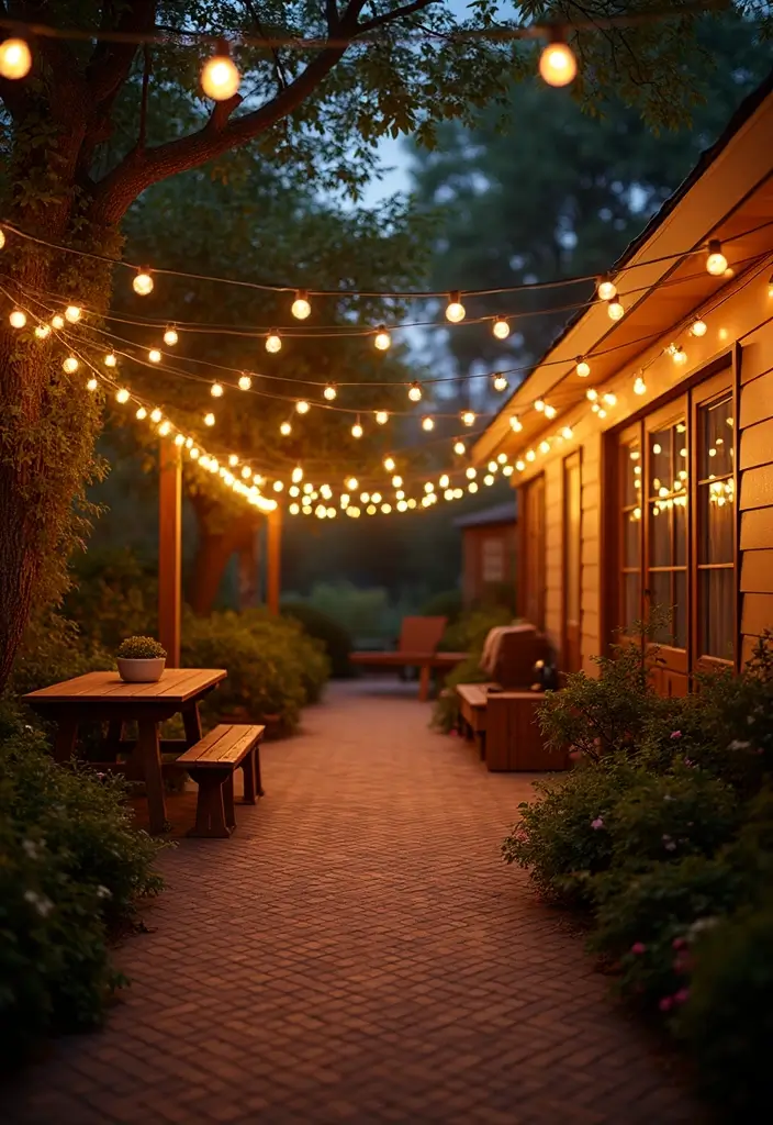 18 Backyard Decor Ideas That'll Turn Your Outdoor Space Into a Paradise (You’ll Want #12!) - 4. Charming String Lights