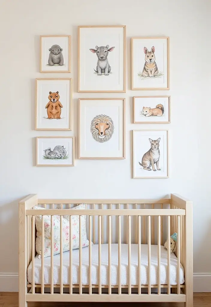 18 Cute Baby Room Wall Art Ideas That Will Transform Any Nursery Into a Dreamland! - 11. Unique Hand-Drawn Illustrations