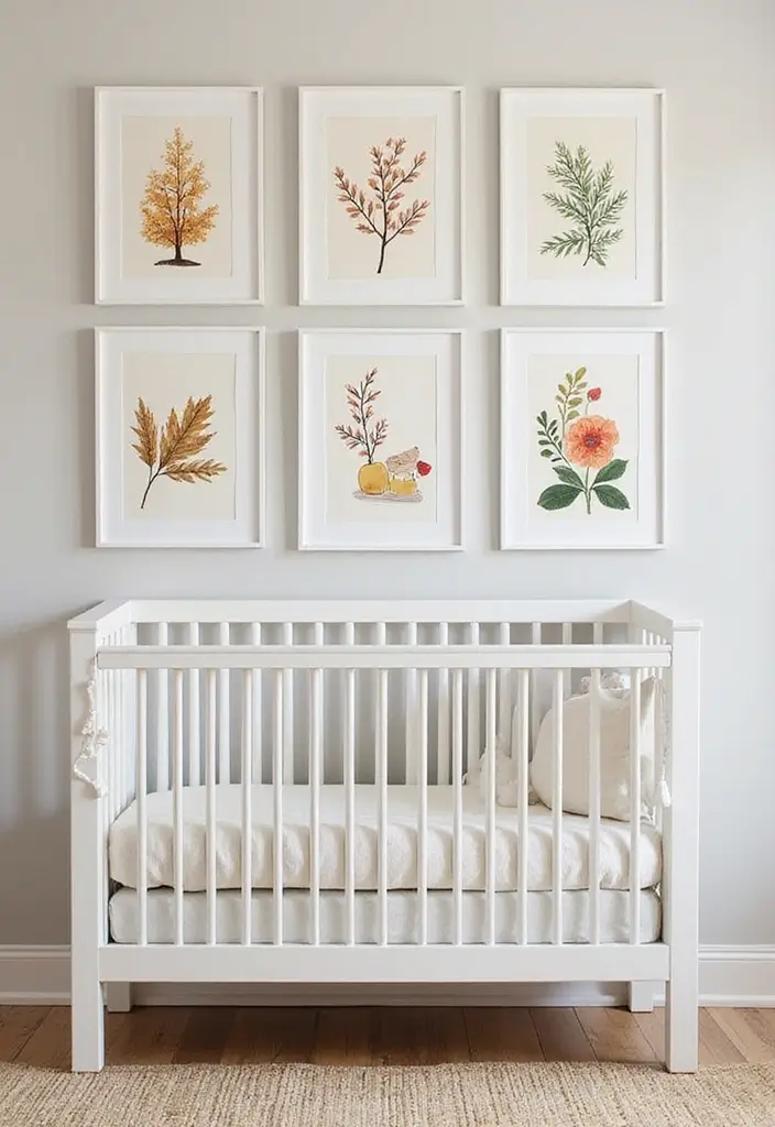 18 Cute Baby Room Wall Art Ideas That Will Transform Any Nursery Into a Dreamland! - 16. Seasonal Art Display