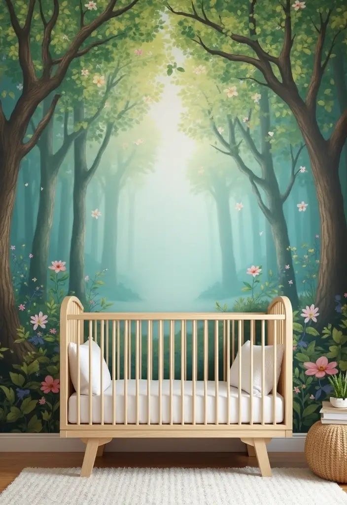 18 Cute Baby Room Wall Art Ideas That Will Transform Any Nursery Into a Dreamland! - 18. Themed Mural
