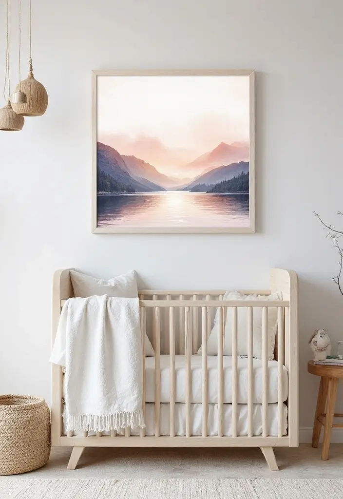 18 Cute Baby Room Wall Art Ideas That Will Transform Any Nursery Into a Dreamland! - 2. Dreamy Watercolor Landscapes