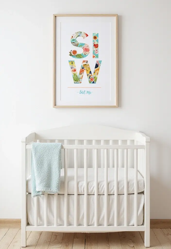 18 Cute Baby Room Wall Art Ideas That Will Transform Any Nursery Into a Dreamland! - 3. Personalized Name Art