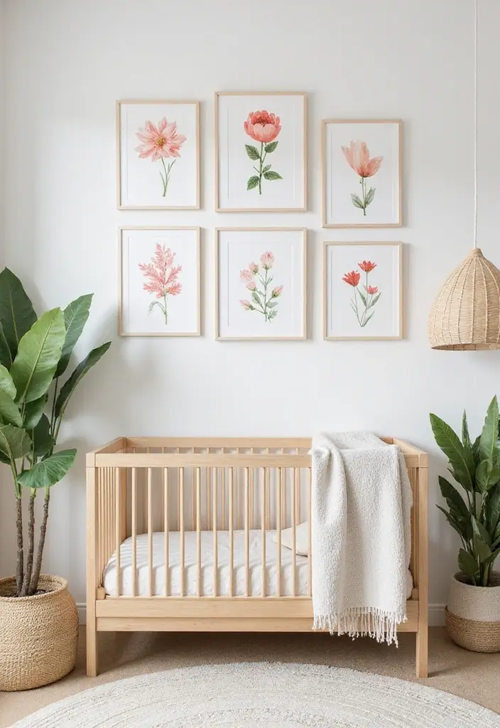 18 Cute Baby Room Wall Art Ideas That Will Transform Any Nursery Into a Dreamland! - 7. Nature-Inspired Artwork