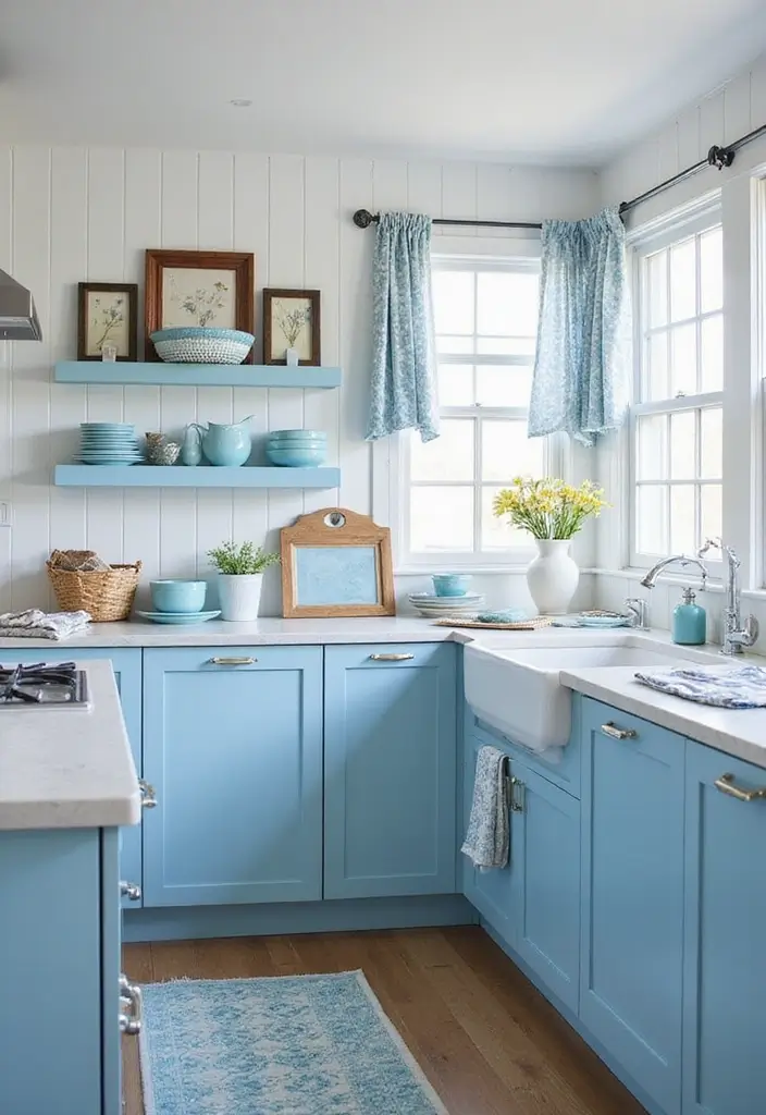 20 Must-Try Coastal Kitchen Decor Tips for a Sea-Wide Style - 1. Embrace Sea-Inspired Colors