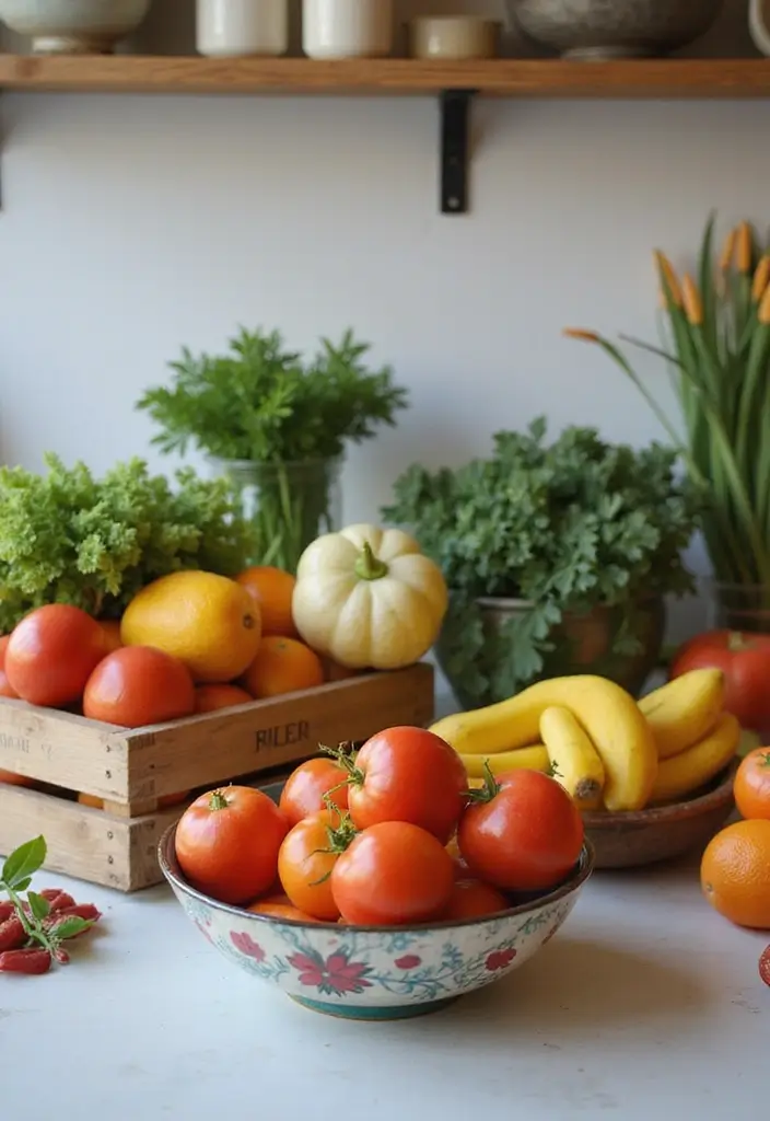 20 Must-Try Coastal Kitchen Decor Tips for a Sea-Wide Style - 10. Display Fresh Produce