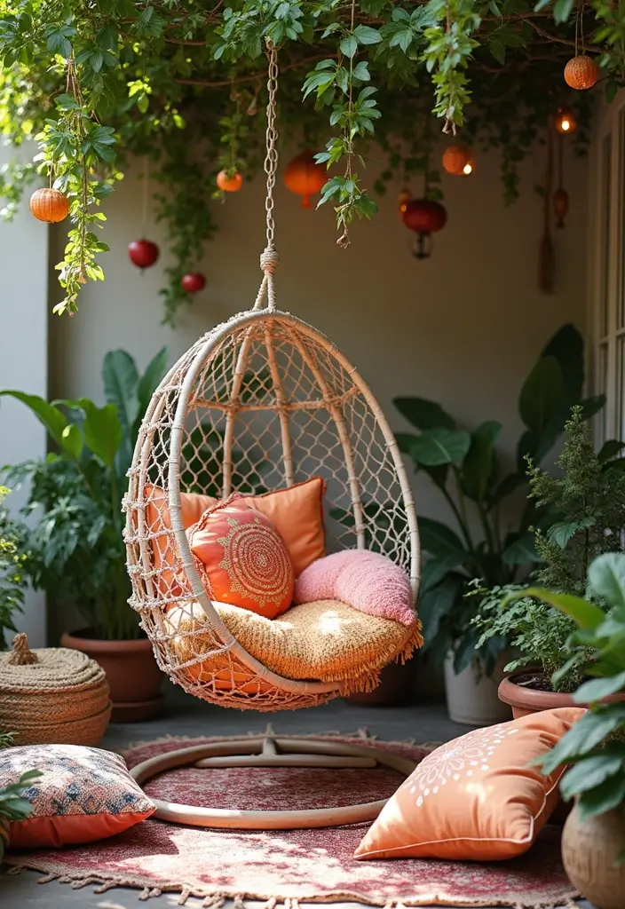 21 Bohemian Patio Decor Ideas That Will Make You Feel Like You're on a Permanent Vacation! (Don't Miss #14!) - 16. Hanging Chairs