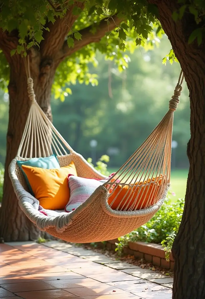 21 Bohemian Patio Decor Ideas That Will Make You Feel Like You're on a Permanent Vacation! (Don't Miss #14!) - 2. Woven Hammocks
