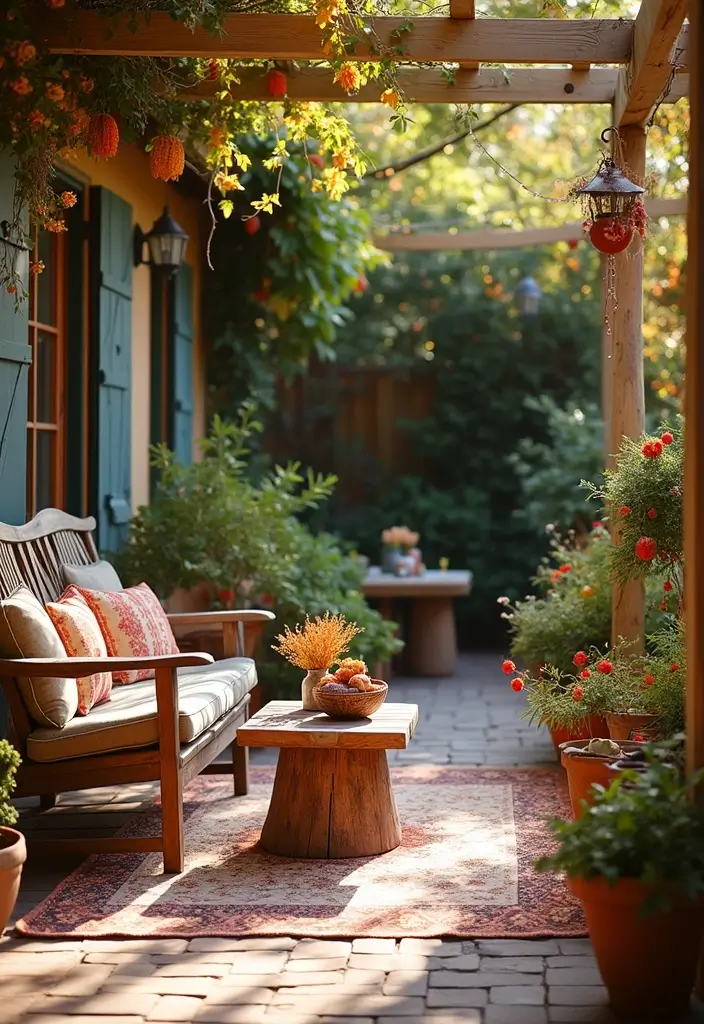 21 Bohemian Patio Decor Ideas That Will Make You Feel Like You're on a Permanent Vacation! (Don't Miss #14!) - 20. Seasonal Decor