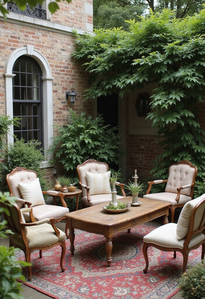 21 Bohemian Patio Decor Ideas That Will Make You Feel Like You're on a Permanent Vacation! (Don't Miss #14!) - 7. Vintage Furniture Finds