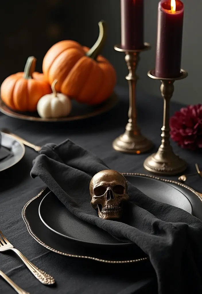 25 Haunted House Ideas That'll Make Your Home Look Like a Spooky Mansion (You Won't Believe #12!) - 3. Spooky Table Settings
