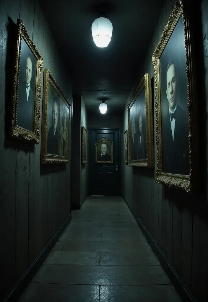 25 Haunted House Ideas That'll Make Your Home Look Like a Spooky Mansion (You Won't Believe #12!) - 5. Haunted Portrait Gallery