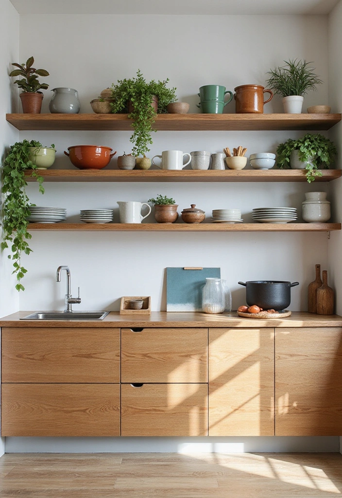 5 Brilliant Kitchen Ideas for Apartments That'll Transform Your Small Space! - 1. Open Shelving for a Breezy Look