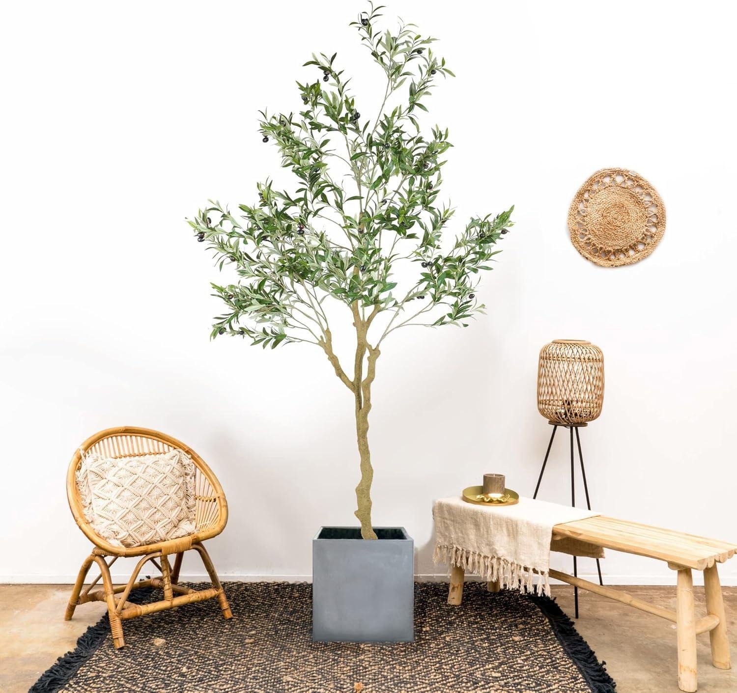 Our Honest Review: Tall Faux Olive Tree for Stylish Indoor Decor