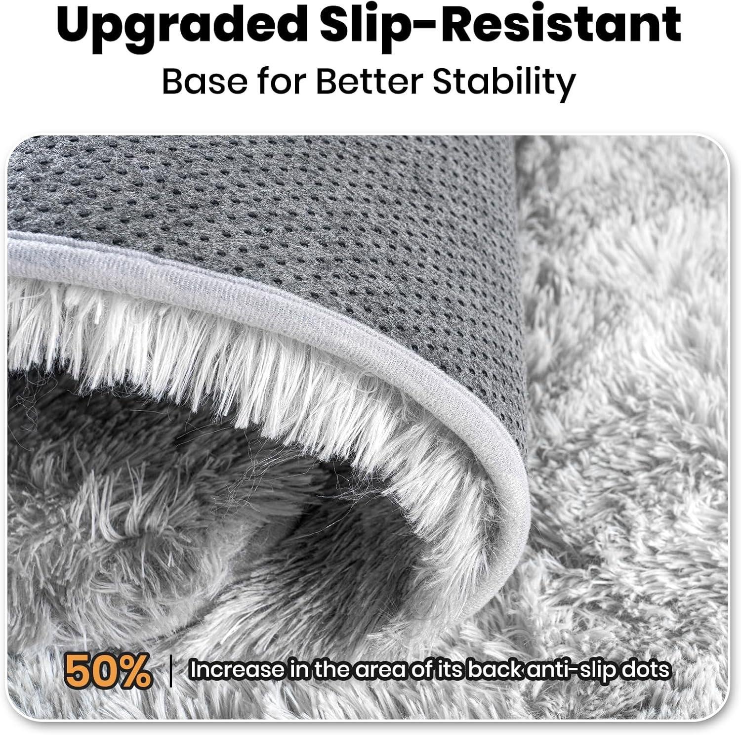 Our Honest Review of Zentavio Small Tie-Dyed Grey White Bedside Rugs