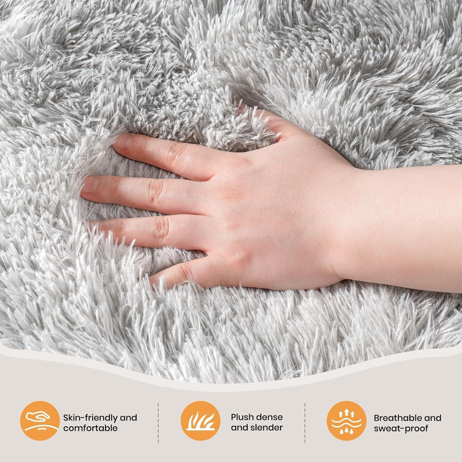 Our Honest Review of Zentavio Small Tie-Dyed Grey White Bedside Rugs