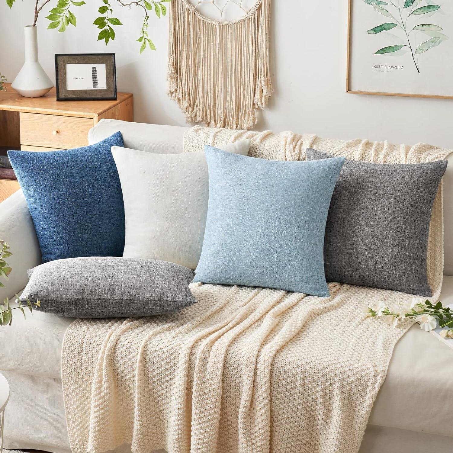 Our Cozy Coastal Review: MIULEE Linen Pillow Covers