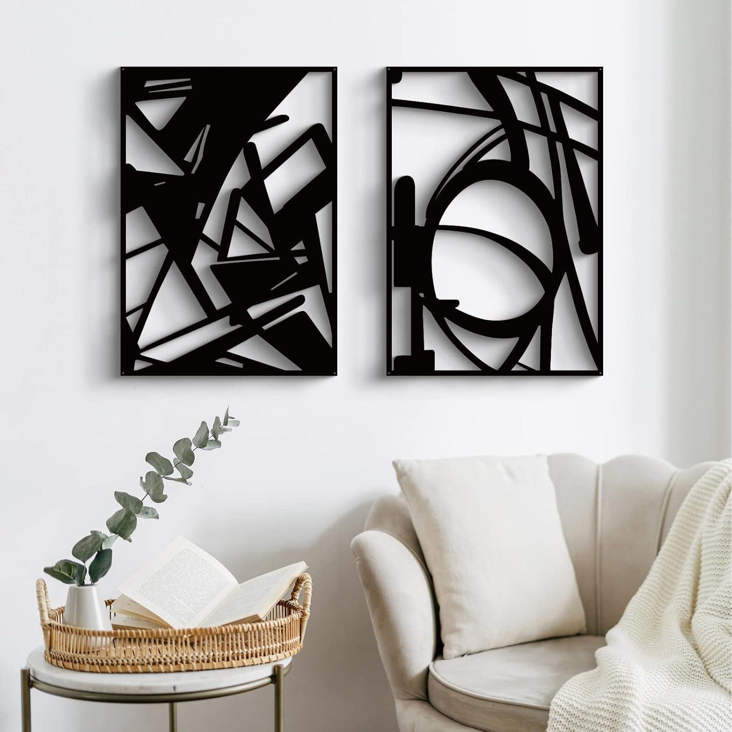 Our Review: Glamativity Large Black Abstract Metal Wall Art, Stylish & Easy to Hang