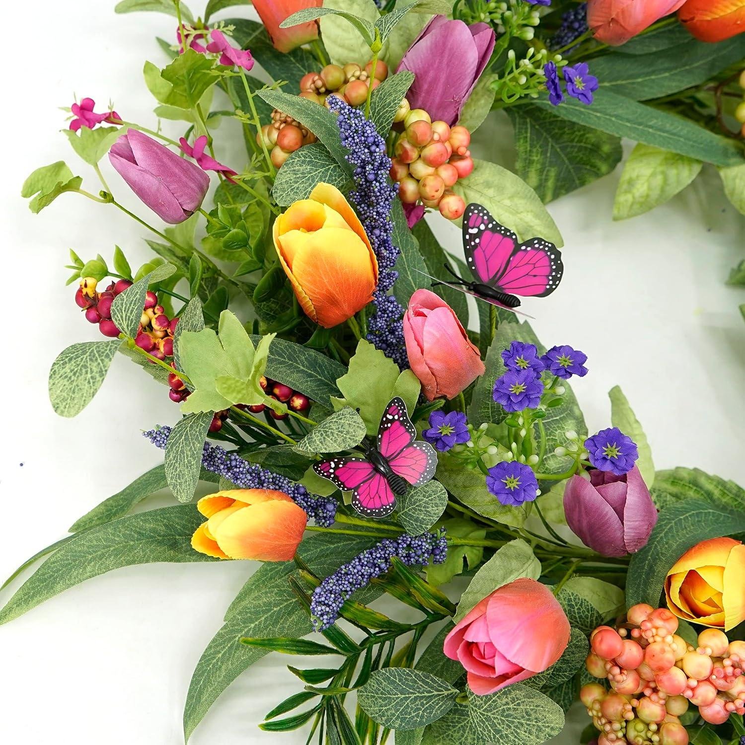 Our Review: Vibrant Spring Tulip Wreath That Blooms With Character