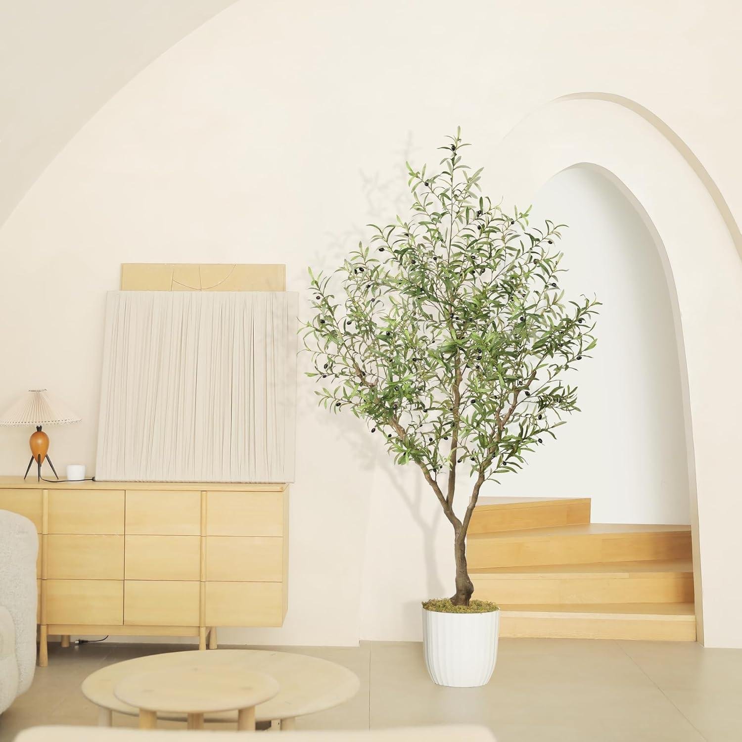 Our Review: LYERSE 7ft Faux Olive Tree for Realistic Indoor Decor