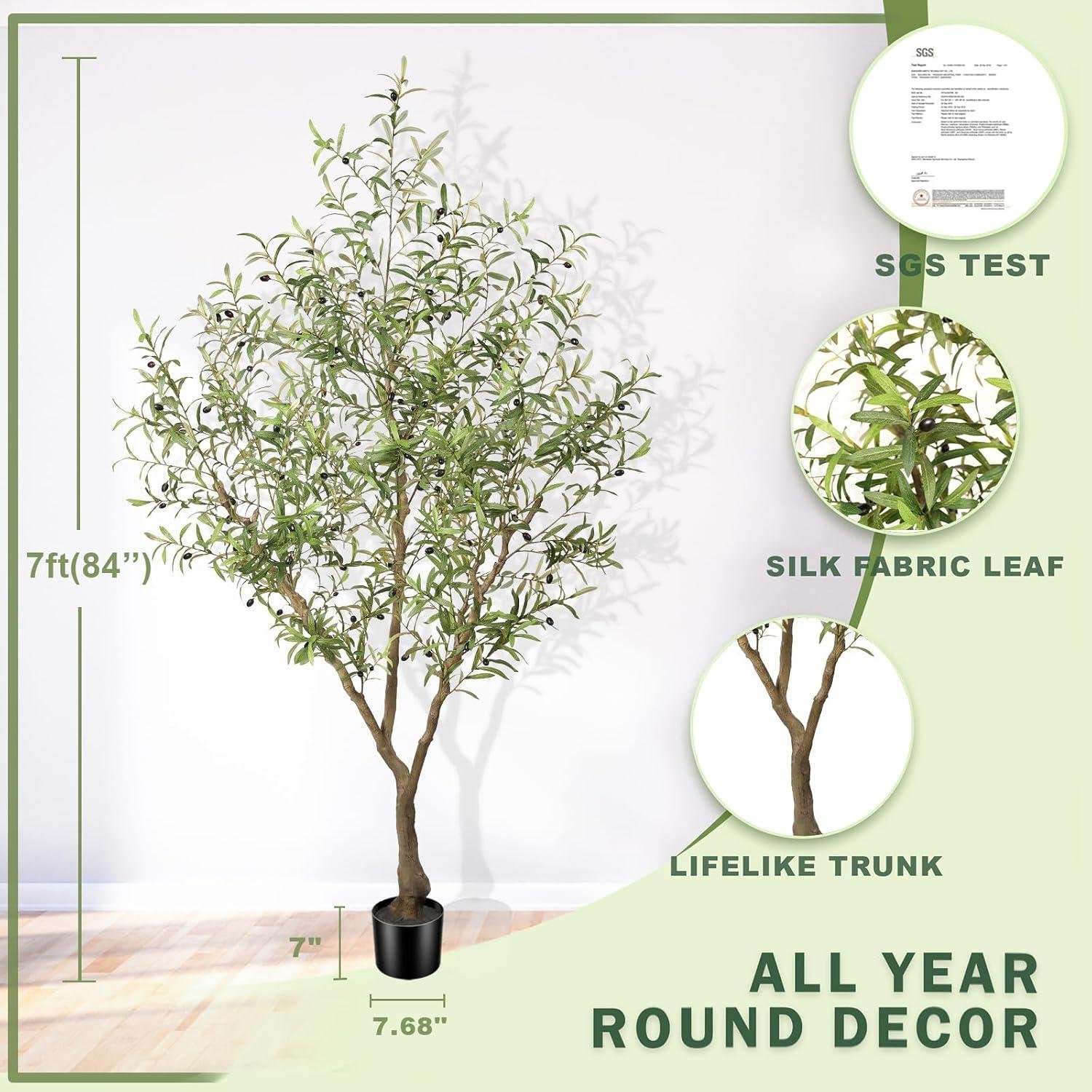 Our Review: LYERSE 7ft Faux Olive Tree for Realistic Indoor Decor