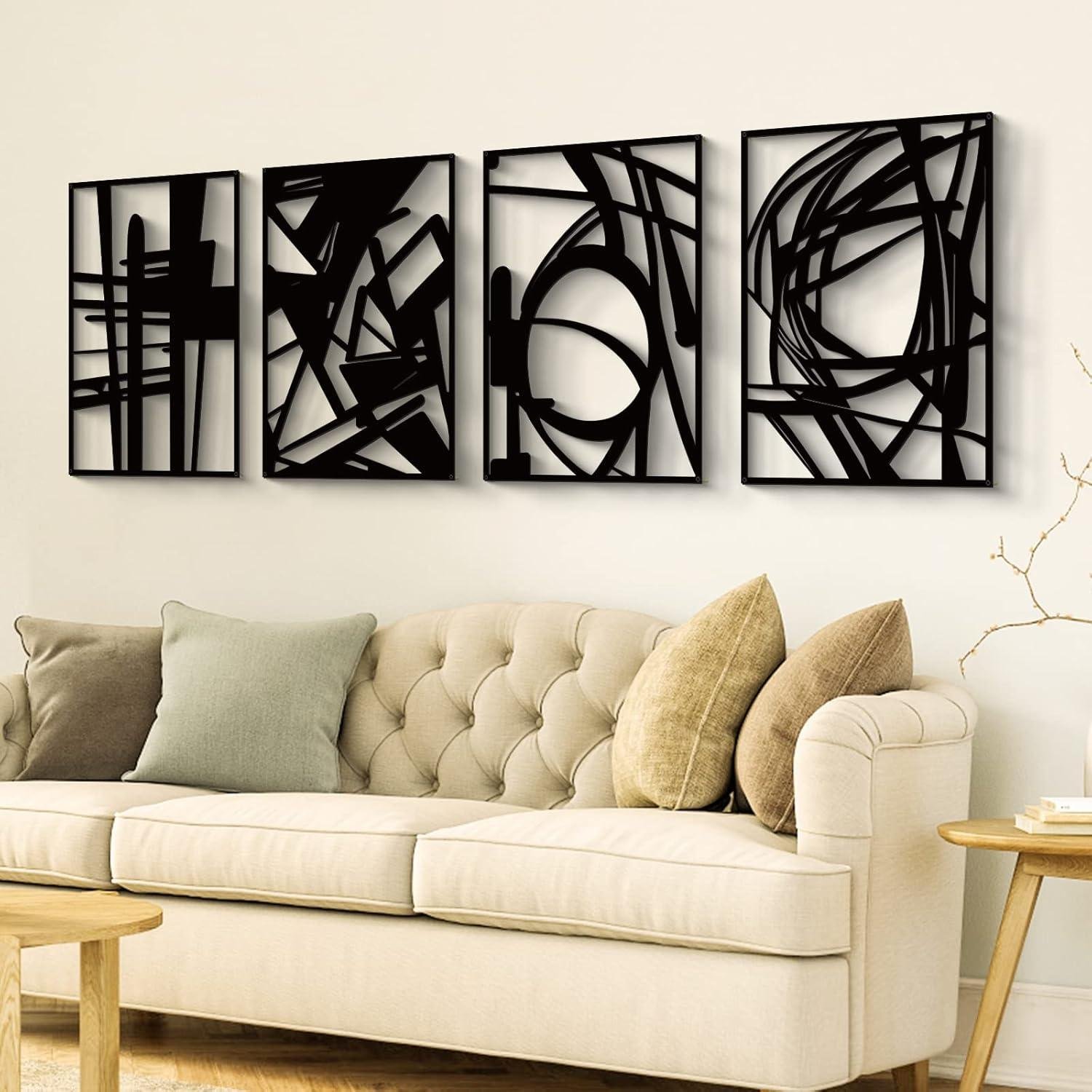 Our Review: Glamativity Large Black Abstract Metal Wall Art, Stylish & Easy to Hang