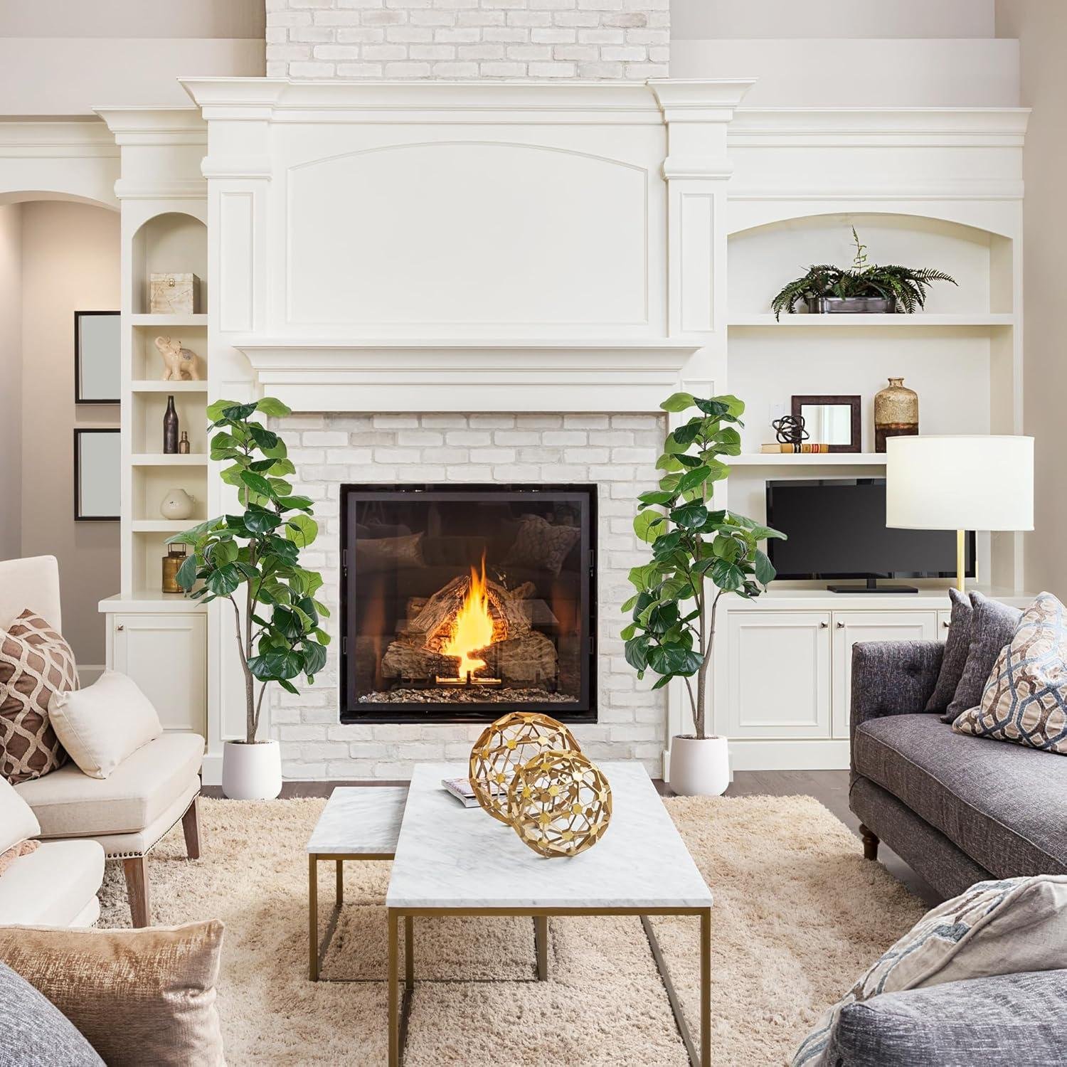 Our Review: Beautiful & Easy 6ft Artificial Fiddle Leaf Tree with Planter