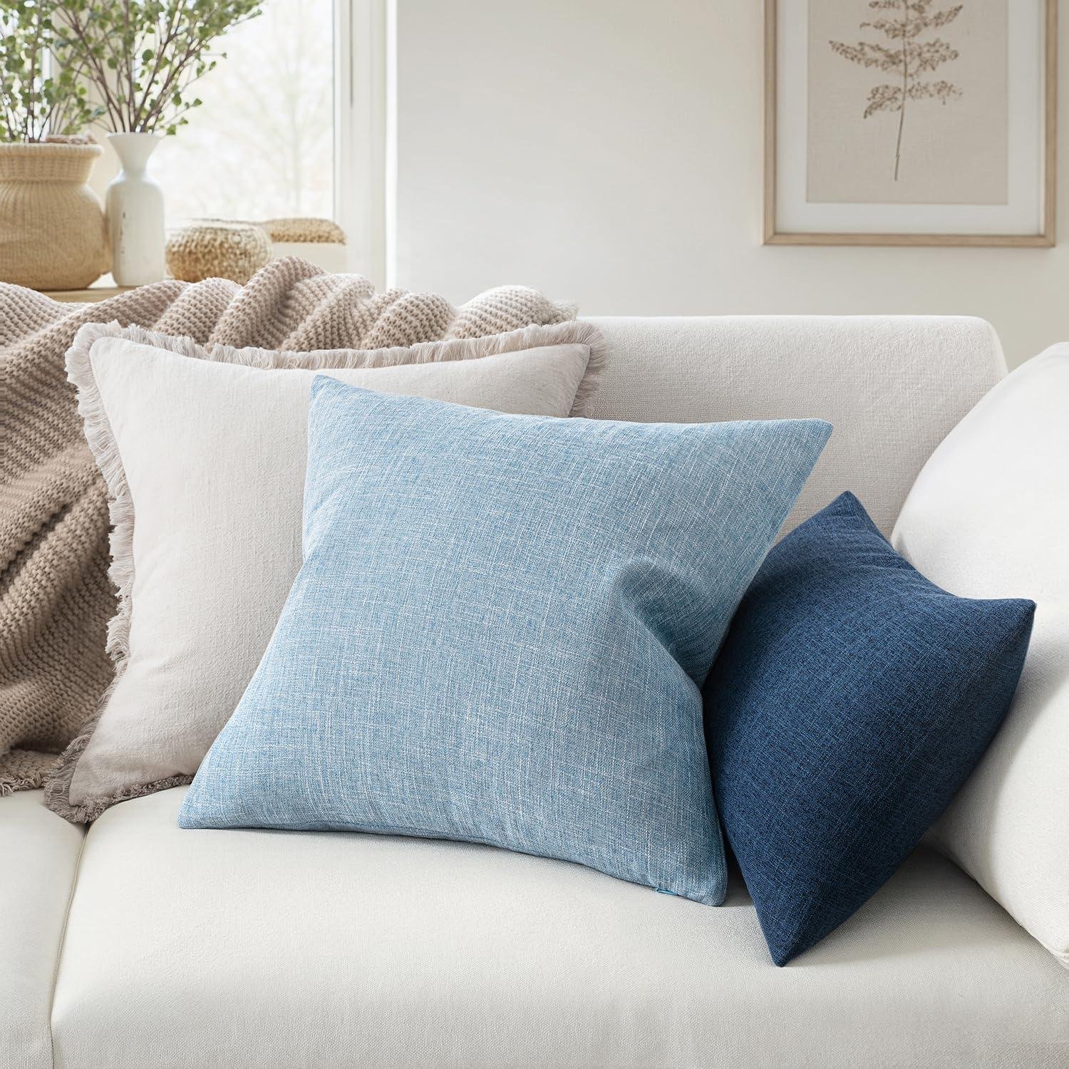 Our Cozy Coastal Review: MIULEE Linen Pillow Covers