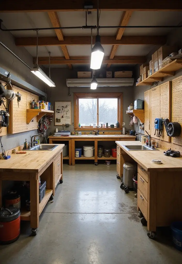 10 Jaw-Dropping Garage Design Interior Makeovers You Can Do This Weekend - 5. Functional Workshop: DIY Dream