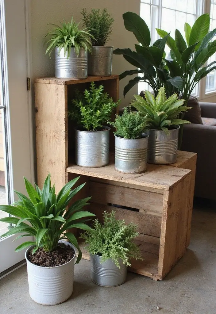 11 Jaw-Dropping Indoor Plant Arrangements That Elevate Any Room (You Won't Believe #4!) - 10. Repurposed Materials