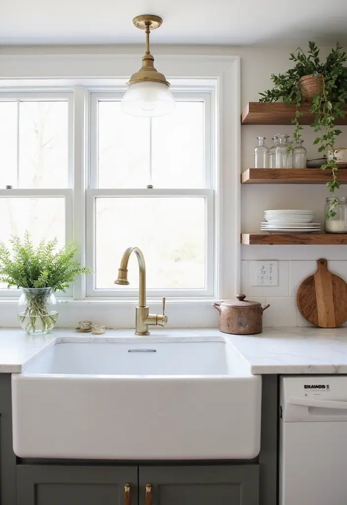 12 Jaw-Dropping Modern Farmhouse Decor Ideas That Prove Less Is More (You Won't Believe #7!) - 9. Farmhouse Sink Appeal