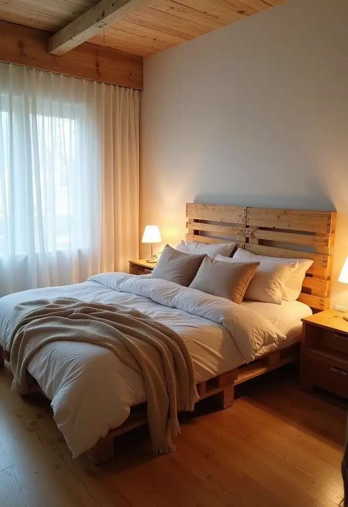 12 Jaw-Dropping Upcycled Furniture Projects That Look Brand New (Budget-Friendly Makeovers!) - 3. Wooden Pallet Bed Frame