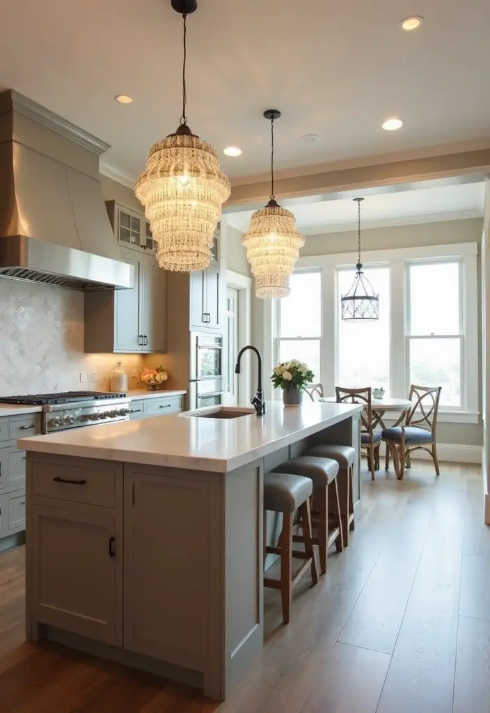 15 Elegant Kitchen Design Ideas That Elevate Your Home Instantly (You Won't Believe #3!) - 3. Statement Lighting Fixtures