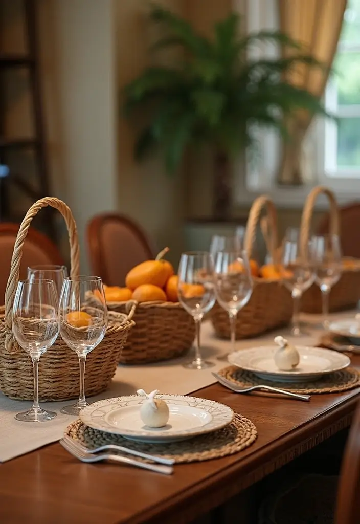 15 Genius Big Little Baskets Ideas That'll Transform Your Space in Minutes (You Won't Believe #3!) - 10. Elegant Dining Room Displays