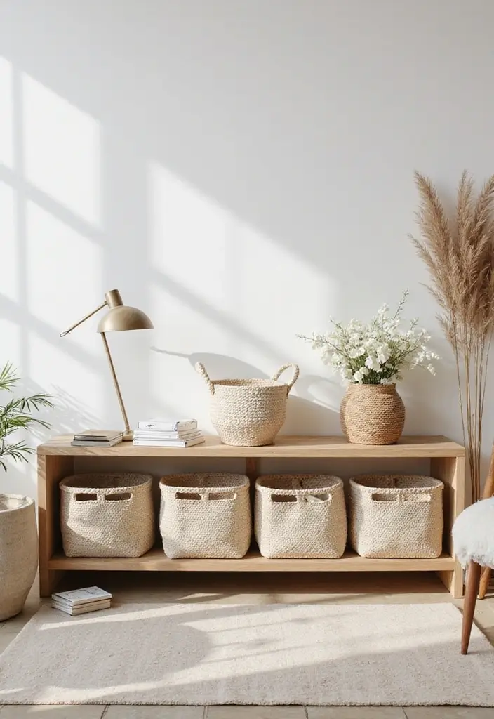 15 Genius Big Little Baskets Ideas That'll Transform Your Space in Minutes (You Won't Believe #3!) - 13. Minimalist Zen