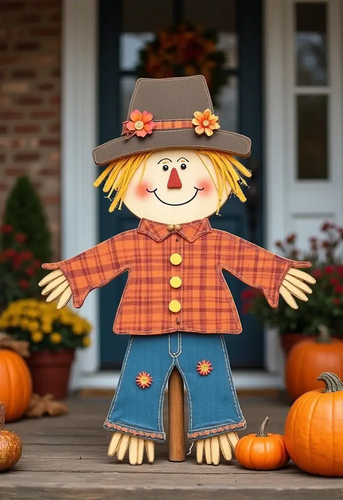 15 Jaw-Dropping DIY Scarecrow Decor Ideas That'll Make Your Fall Front Porch Pop (You Won't Believe #7!) - 14. Scarecrow DIY Sign