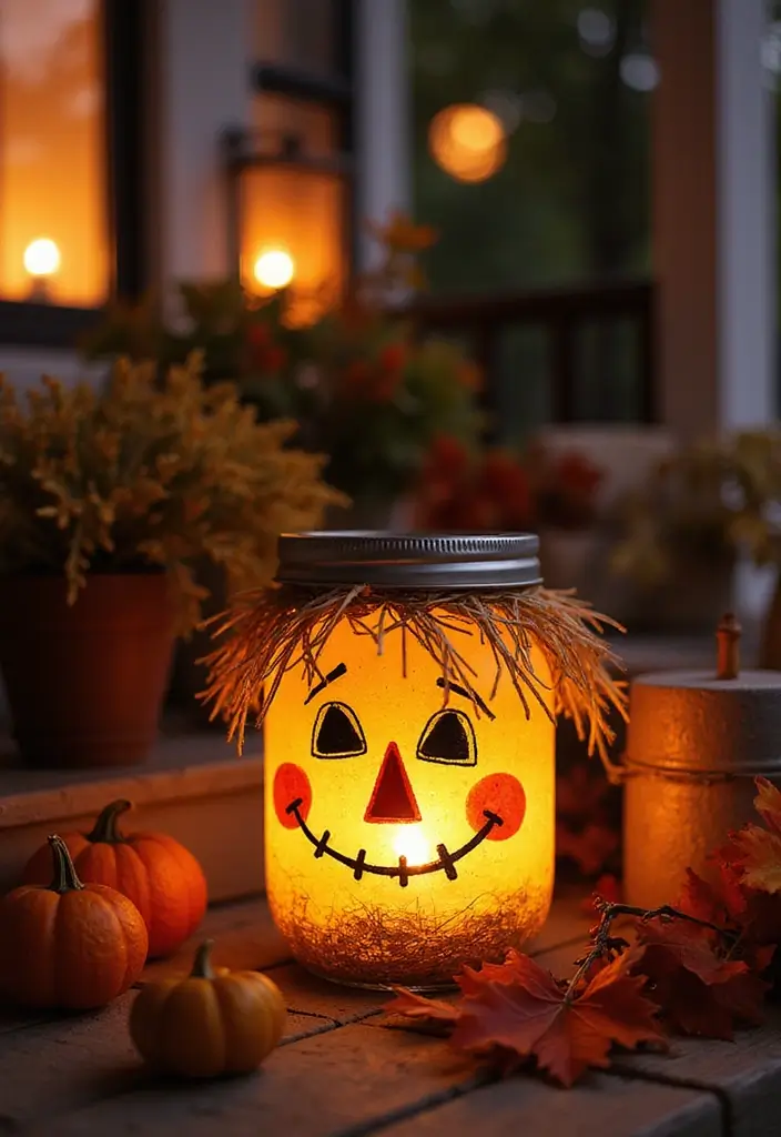 15 Jaw-Dropping DIY Scarecrow Decor Ideas That'll Make Your Fall Front Porch Pop (You Won't Believe #7!) - 8. Scarecrow Lantern