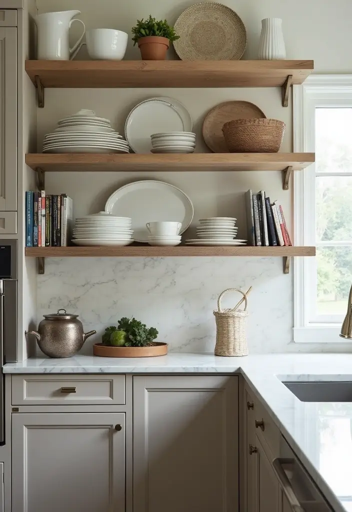 15 Stunning Kitchen Design Ideas That Will Transform Your Space Forever! - 1. Open Shelving for a Spacious Feel
