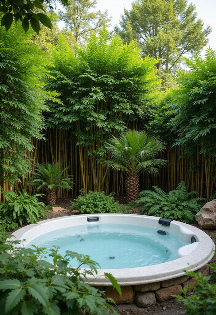 16 Creative Jacuzzi Privacy Ideas That'll Make Your Soak a Hidden Paradise! - 1. Lush Greenery Walls