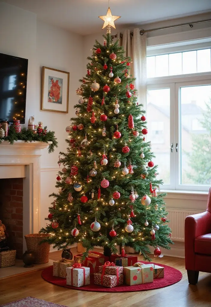 18 Elegant Christmas Trees That Make Your Living Room Look Luxe (No Expensive Fuss!) - 13. Sweet Candy Wonderland