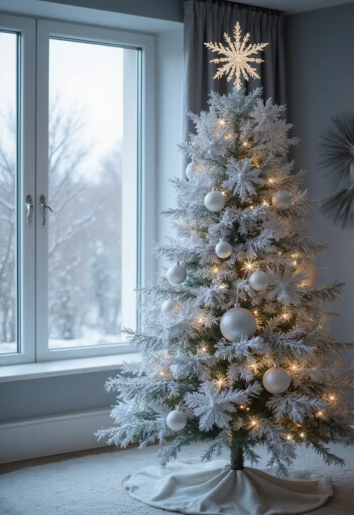 18 Elegant Christmas Trees That Make Your Living Room Look Luxe (No Expensive Fuss!) - 17. Elegant Icicle Tree