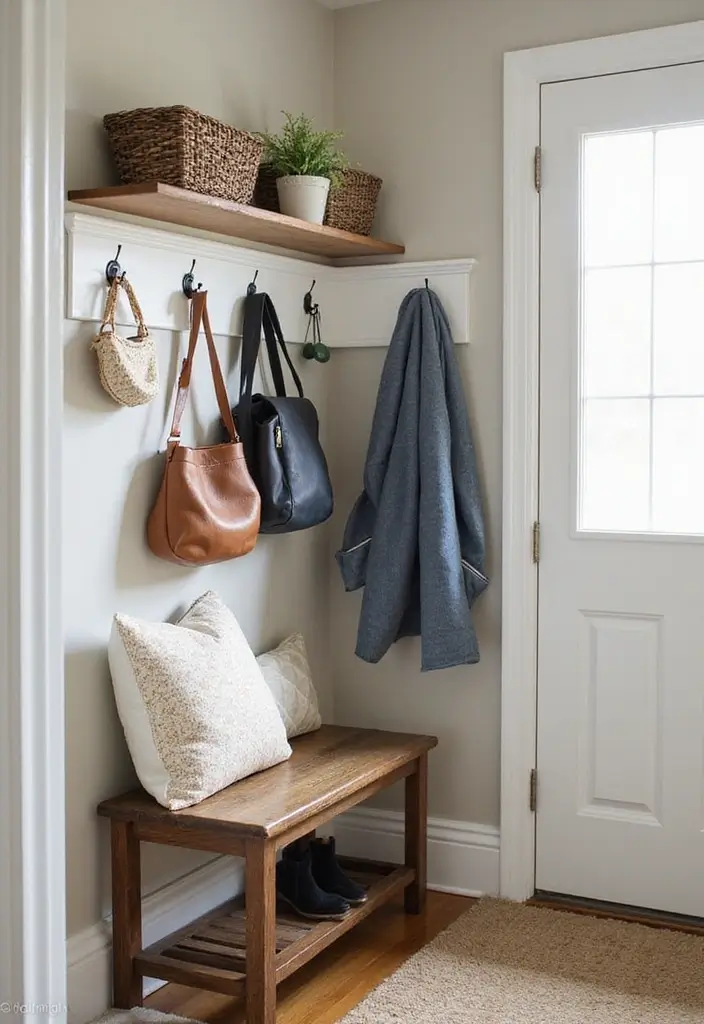 21 Clever Storage Solutions That'll Maximize Your Space (Even in Tiny Apartments!) - 11. Create a Mudroom in a Small Space