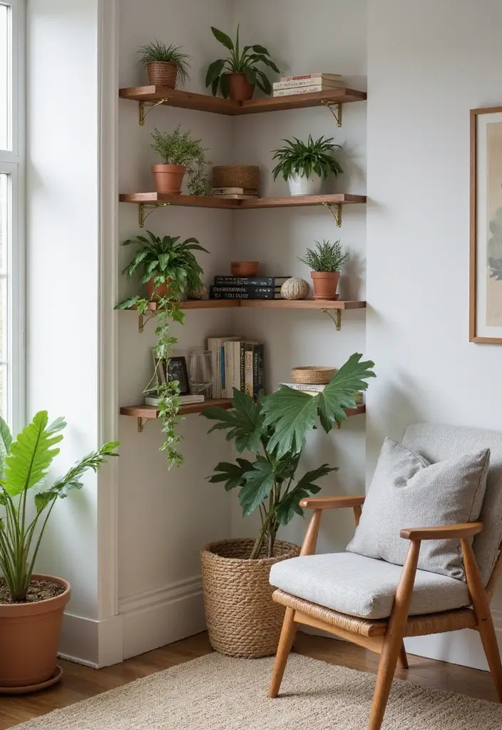 21 Clever Storage Solutions That'll Maximize Your Space (Even in Tiny Apartments!) - 12. Corner Shelves