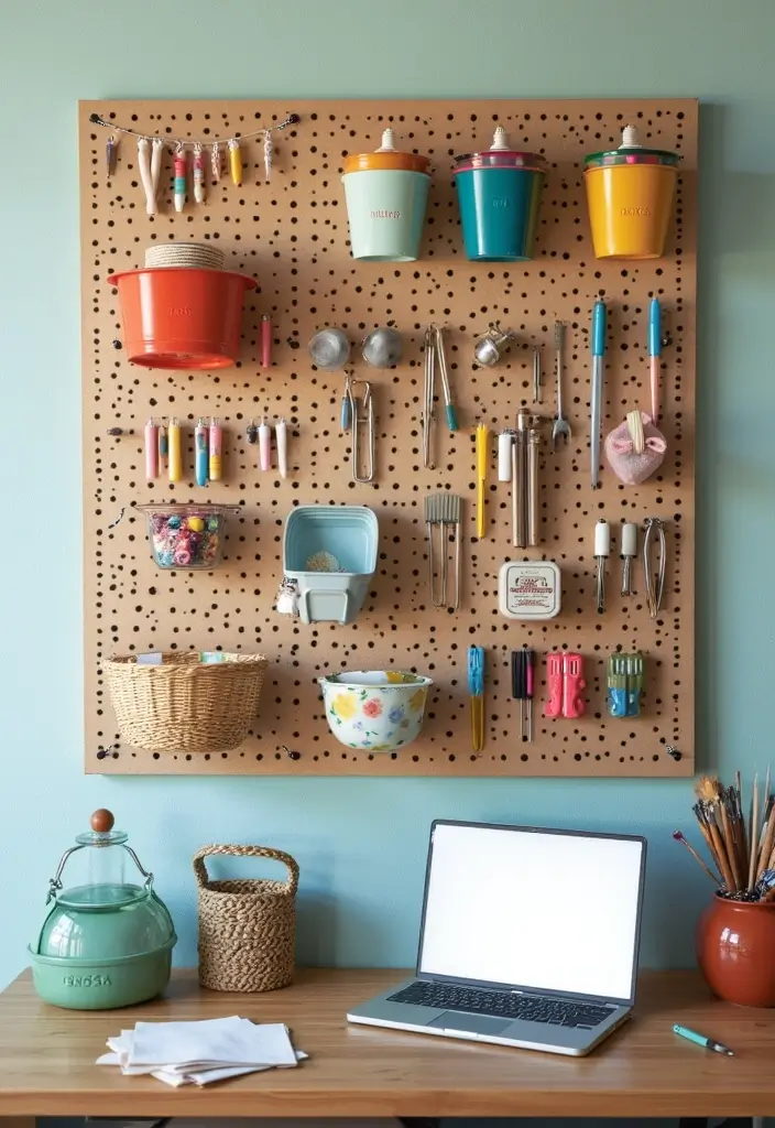 21 Clever Storage Solutions That'll Maximize Your Space (Even in Tiny Apartments!) - 4. Pegboards for Organization
