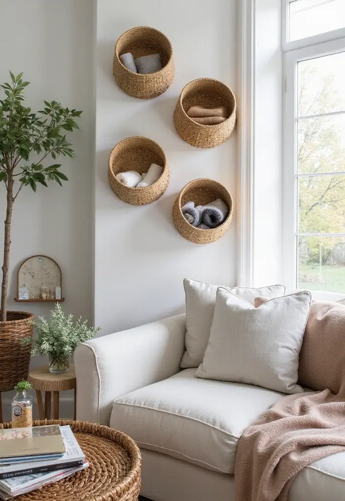 21 Clever Storage Solutions That'll Maximize Your Space (Even in Tiny Apartments!) - 7. Wall-Mounted Baskets