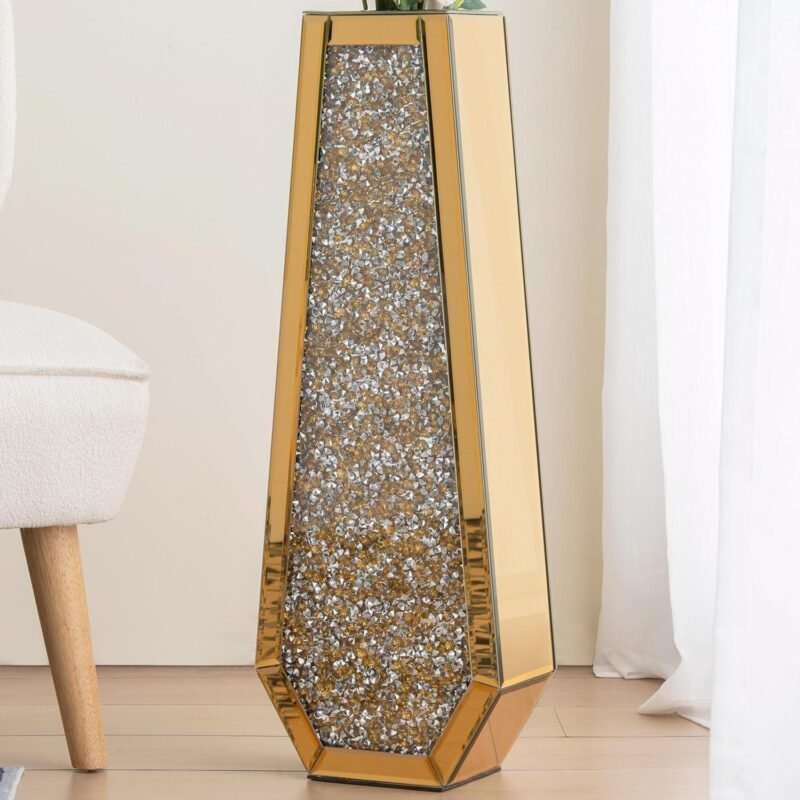 Our Review: SHYFOY 30″ Gold Crushed Diamond Floor Vase – Elegant & Durable