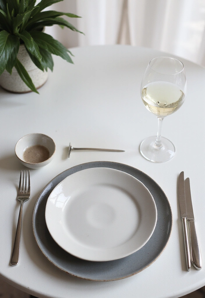 22 Color-Pilled Seasonal Table Settings That Make Your Tablescape Pop - 9. Sleek and Modern: Minimalist Style