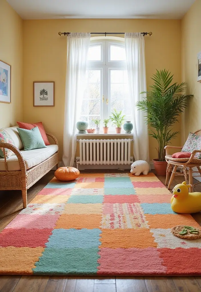 22 Fun Kids' Room Decor Ideas That’ll Spark Imagination (Parents Will Love #15!) - 11. Brightly Colored Rugs