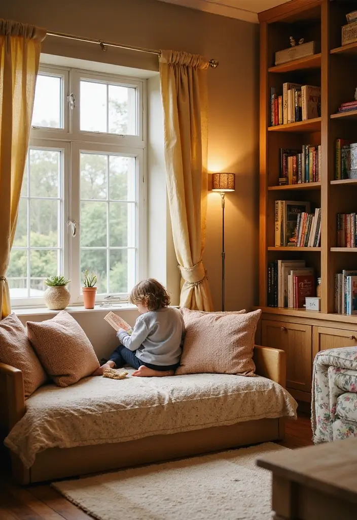 22 Fun Kids' Room Decor Ideas That’ll Spark Imagination (Parents Will Love #15!) - 19. Cozy Reading Nooks